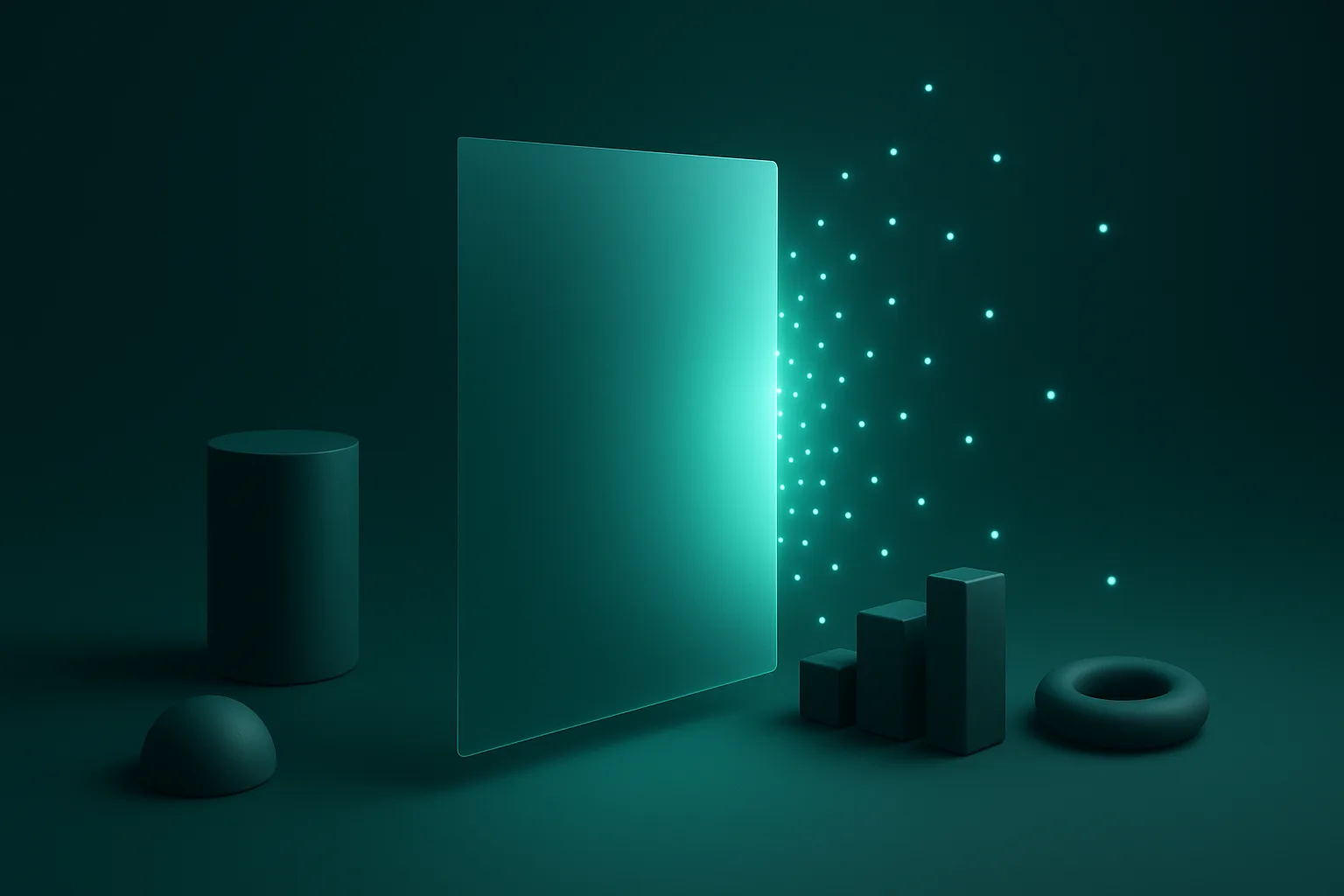 A luminous sheet dissolving into scattered nodes
