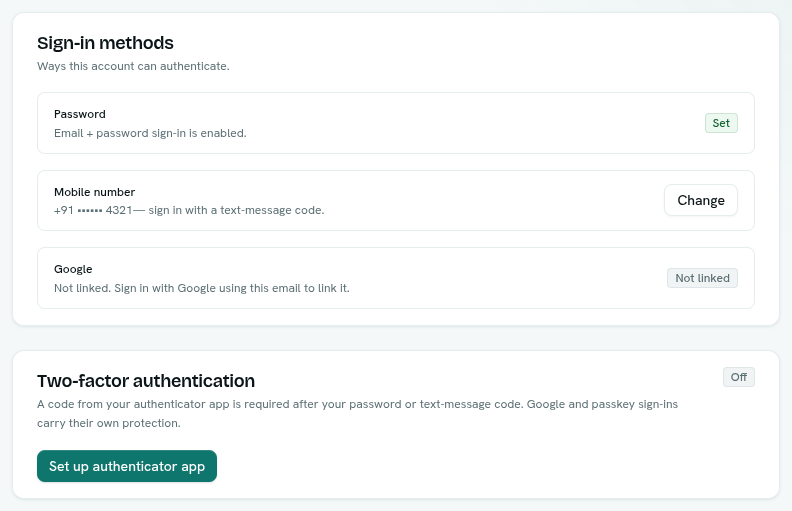 dark:/content/019f8371-84f5-7379-936b-d52714b21934/assets/2026/10/01a10758-docs-account-security.dark.png The Account security page