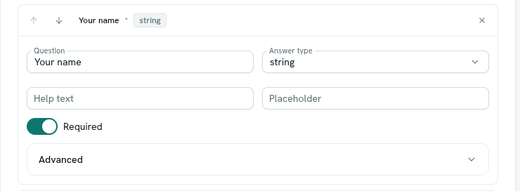dark:/content/019f8371-84f5-7379-936b-d52714b21934/assets/2026/10/01a10796-docs-forms-question-open.dark.png Expanded question with answer type and required switch